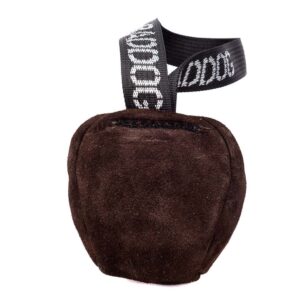 pelota de cuero para perros con asa